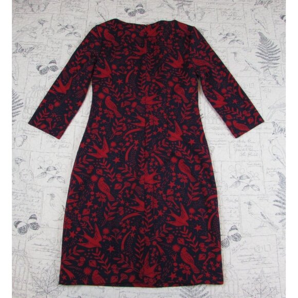 NEW Boden Winifred cotton bld knit Dress Mystical whimsy folk art print  US 6 R - Picture 16 of 16
